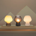 Ribbed Glass Mushroom Table Lamp