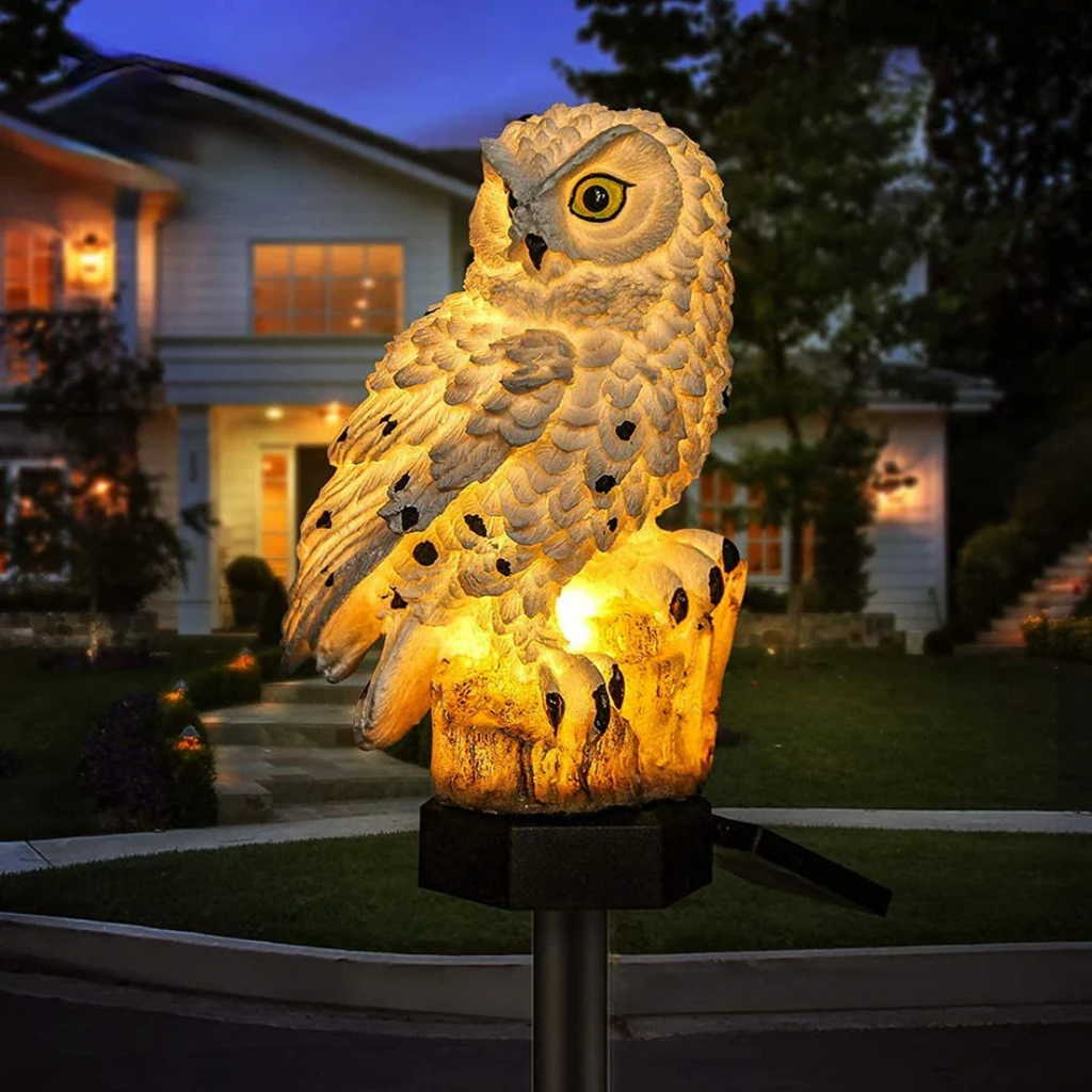 Solar Owl Garden Pathway Light