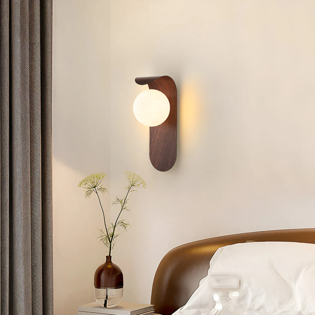 Icar Scandinavian Wooden Wall Light