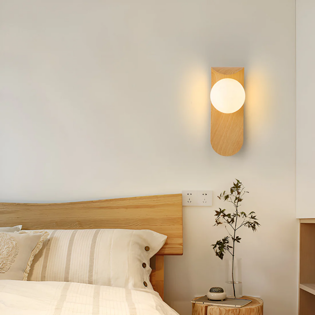 Icar Scandinavian Wooden Wall Light
