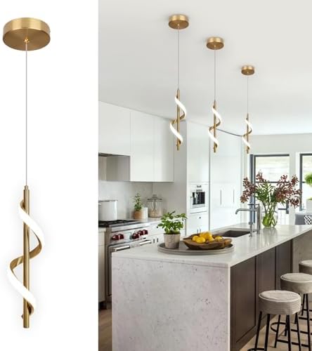Vloitgol Modern Led Pendant Light in Gold