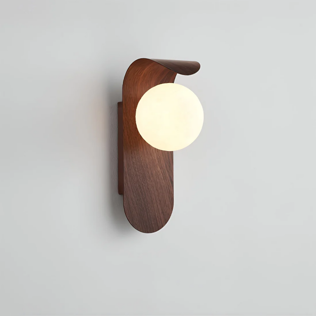 Icar Scandinavian Wooden Wall Light