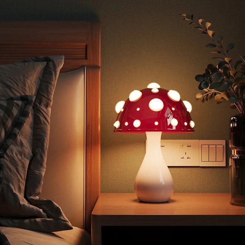 Amanita Mushroom LED Table Lamp
